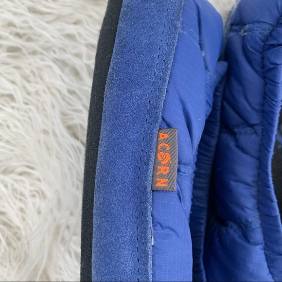 Acorn Bright Blue Puffer Slip On Shoes Size 8-9 - Picture 3 of 5